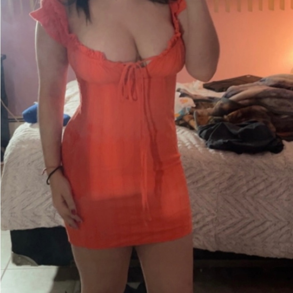 Smocked mini dress